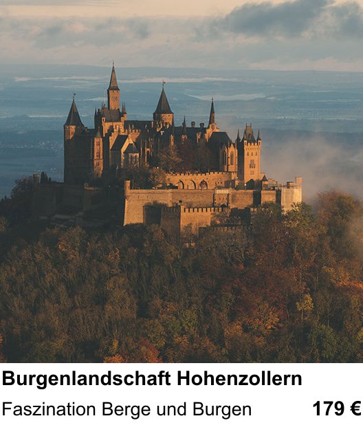 Einsteigerfreundlicher Fotokurs: Burgenlandschaft Hohenzollern – Faszination Berge und Burgen