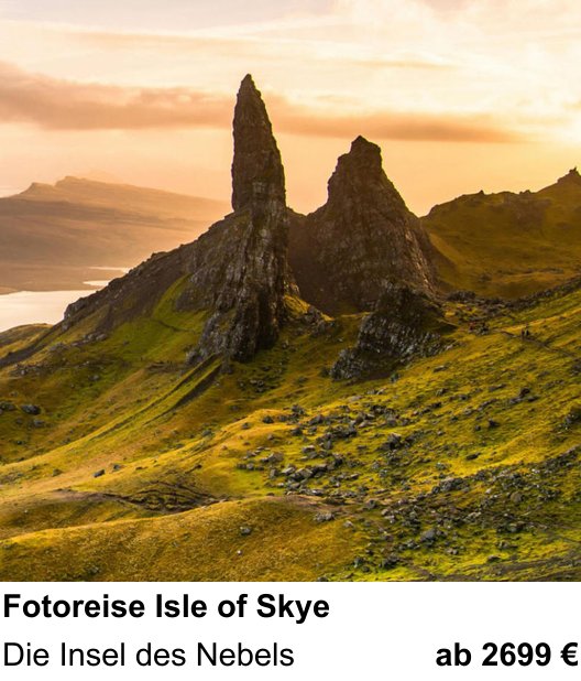 Einsteigerfreundlicher Fotokurs: Fotoreise Isle of Skye – Die Insel des Nebels