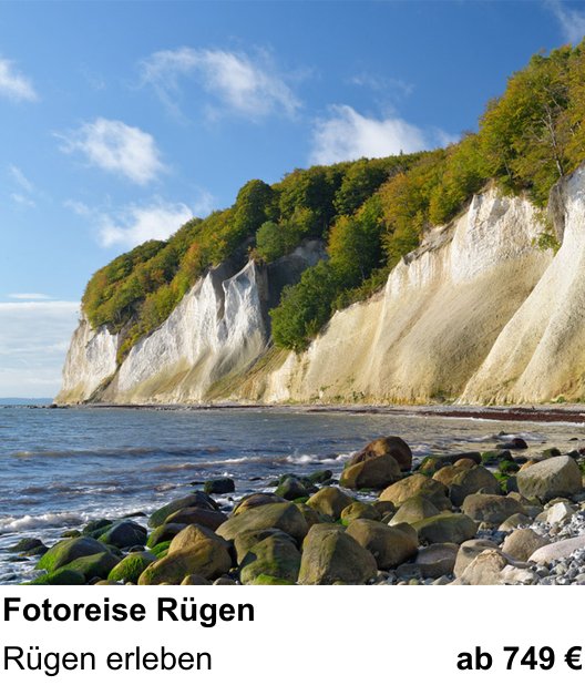 Einsteigerfreundlicher Fotokurs: Fotoreise Rügen – Rügen erleben