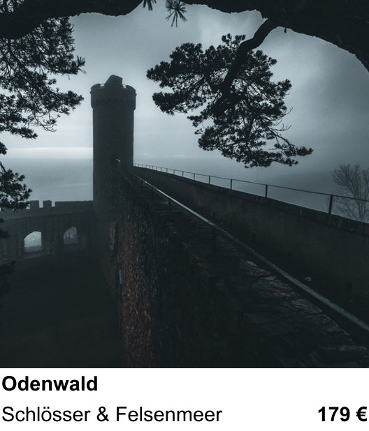 Einsteigerfreundlicher Fotokurs: Odenwald – Schlösser & Felsenmeer